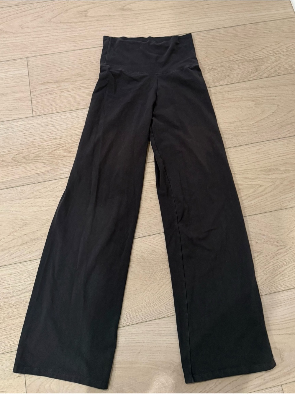 Brandy Melville Black High-Rise Wide Leg Pants